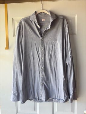Naked gray button down shirt size L